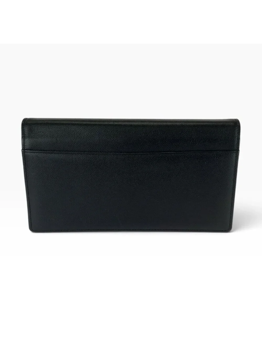 Saint Laurent Black Gold Leather Clutch